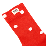 Wimbledon Crew Socks for Women in Spicy Orange Dot