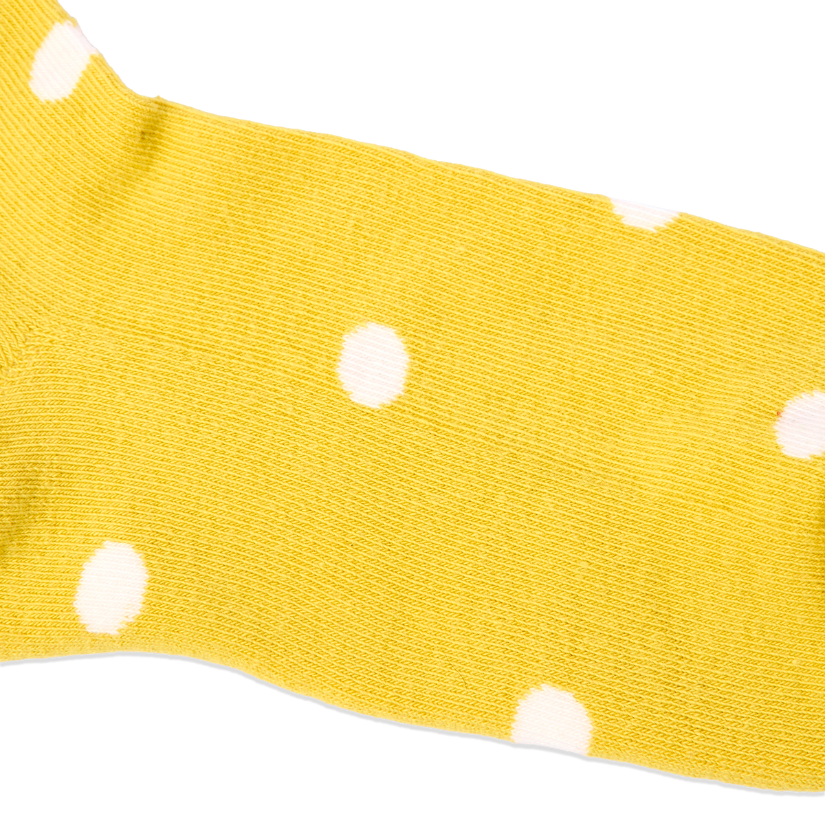 Wimbledon Crew Socks for Women in Summer Yellow Dot