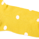 Wimbledon Crew Socks for Women in Summer Yellow Dot