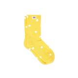 Wimbledon Crew Socks for Women in Summer Yellow Dot