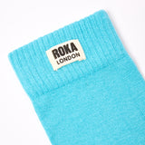 Wimbledon Crew Socks for Women in Aquatic Awe