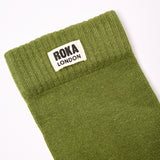 Wimbledon Crew Socks for Women in Avocado