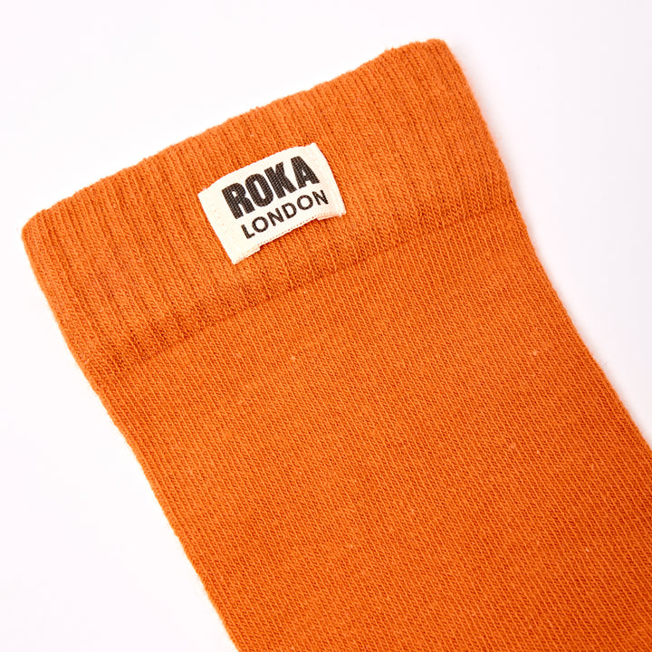 Wimbledon Crew Socks for Women in Burnt Orange