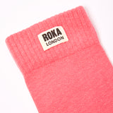 Wimbledon Crew Socks for Women in Coral