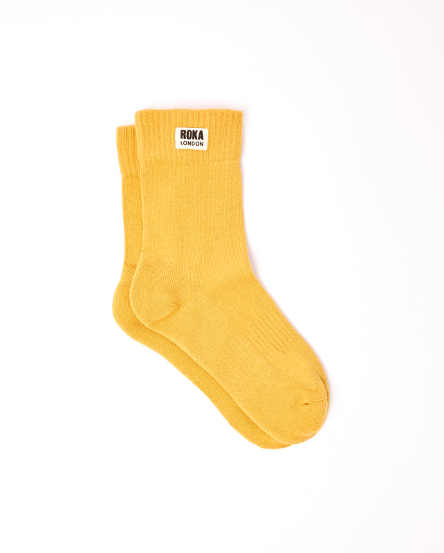 Wimbledon Crew Socks for Women in Corn