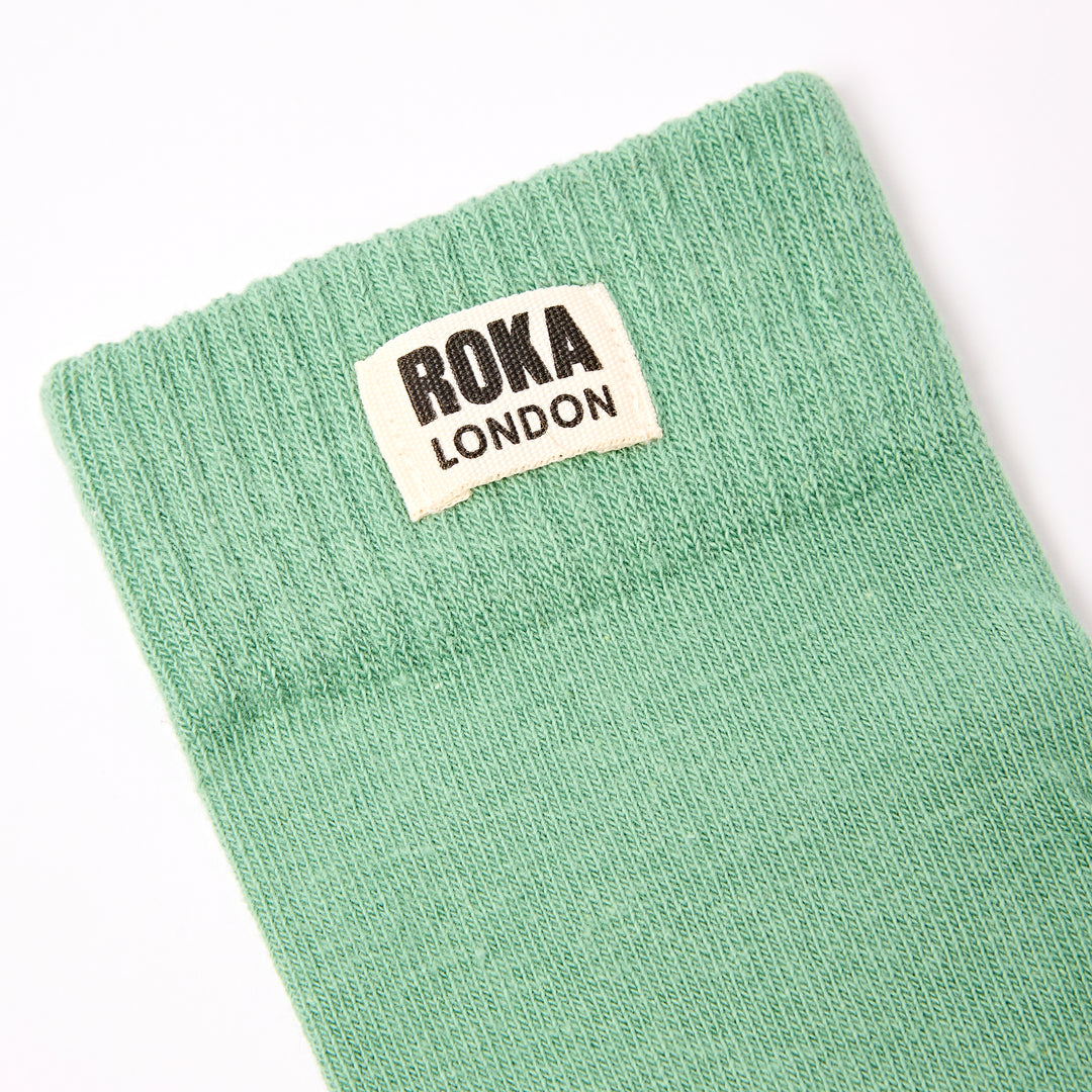 Wimbledon Crew Socks for Women in Matcha