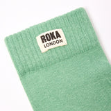 Wimbledon Crew Socks for Women in Matcha