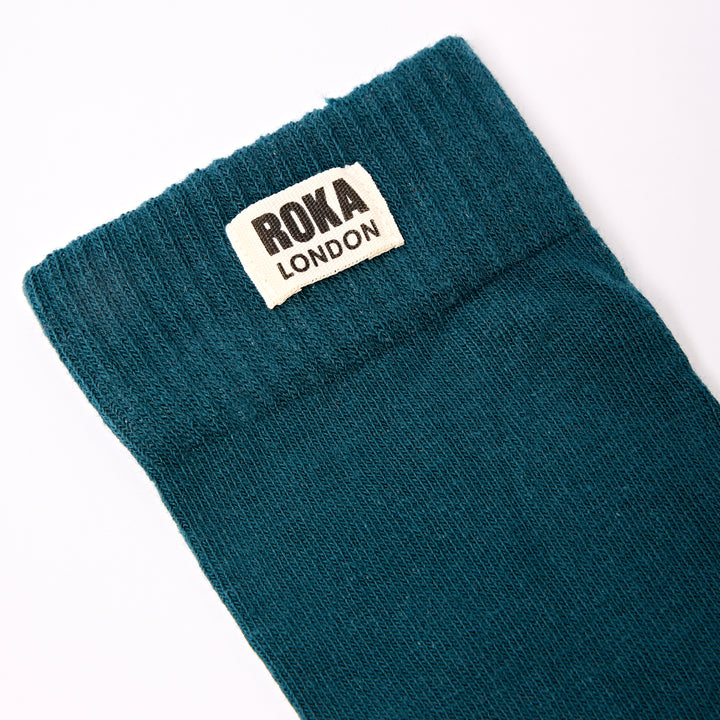 Wimbledon Crew Socks for Women in Teal