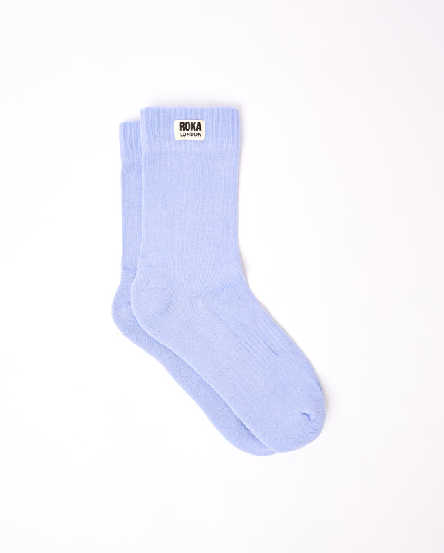 Wimbledon Crew Socks for Women in Thistle