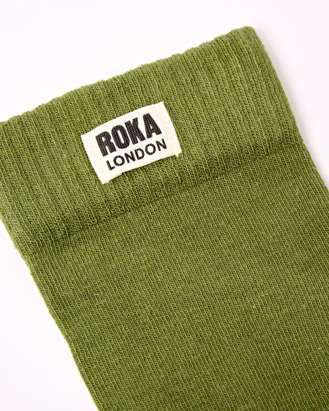 Wimbledon Crew Socks for Men in Avocado
