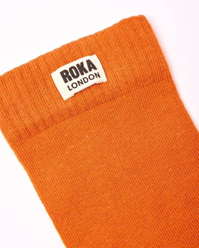 Wimbledon Crew Socks for Men in Burnt Orange