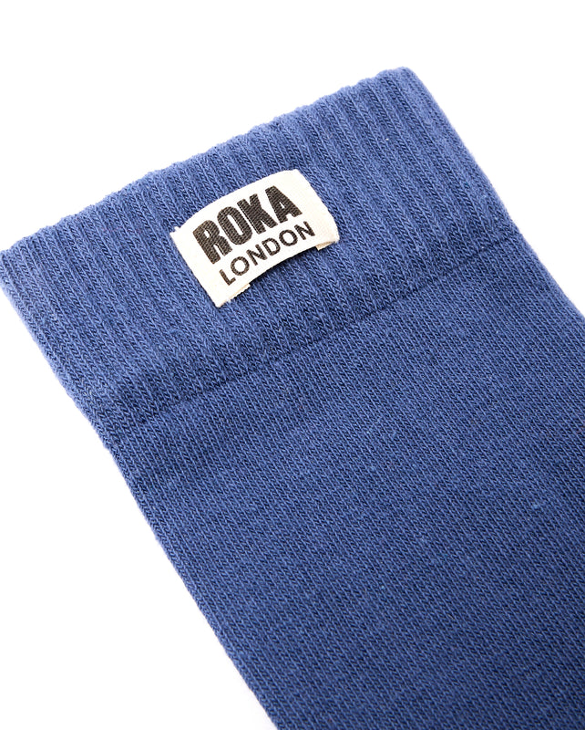 Wimbledon Crew Socks for Men in Coastal Blue