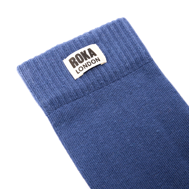Wimbledon Crew Socks for Men in Coastal Blue