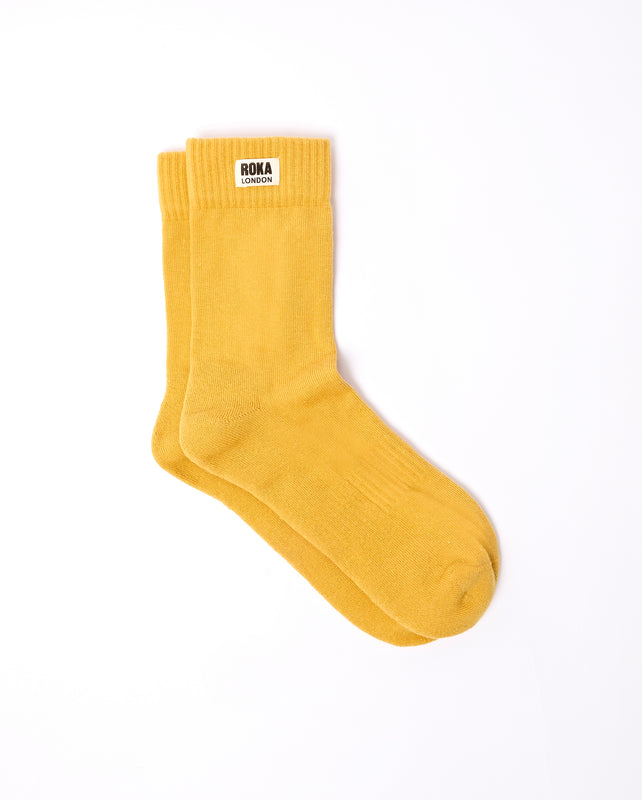 Wimbledon Crew Socks for Men in Corn