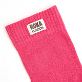 Wimbledon Crew Socks for Women in Granita Red