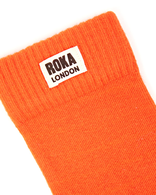 Wimbledon Crew Socks for Women in Jaffa Orange