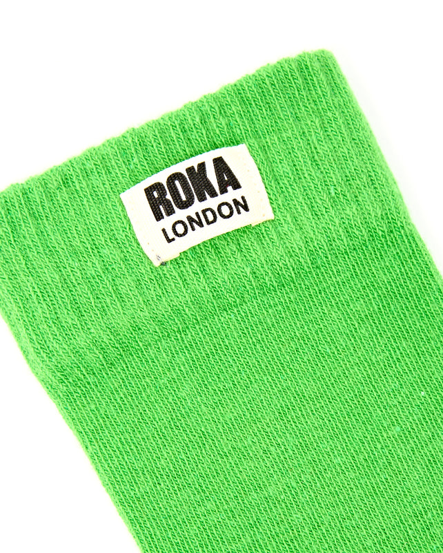 Wimbledon Crew Socks for Women in Online Lime