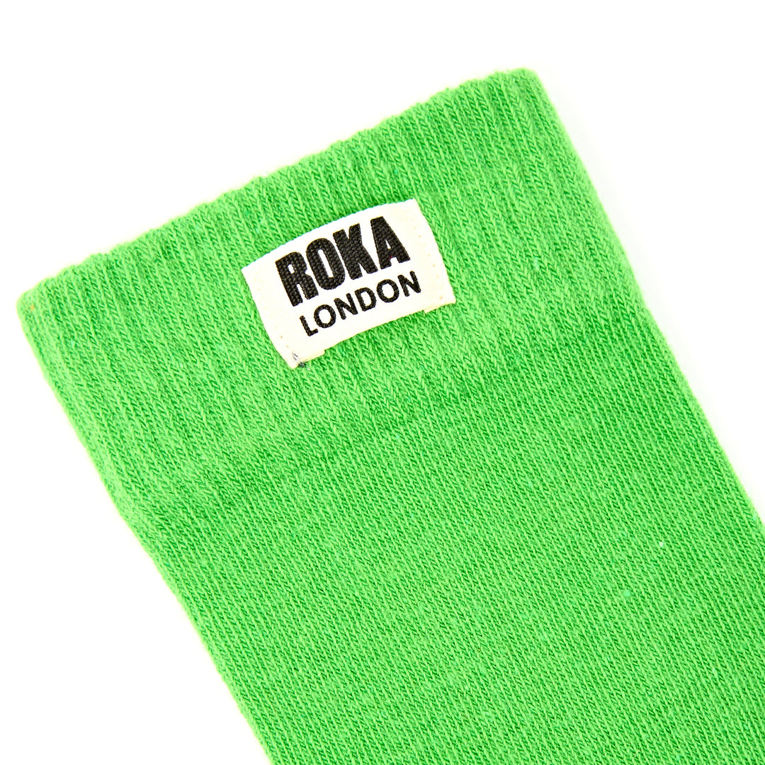 Wimbledon Crew Socks for Women in Online Lime