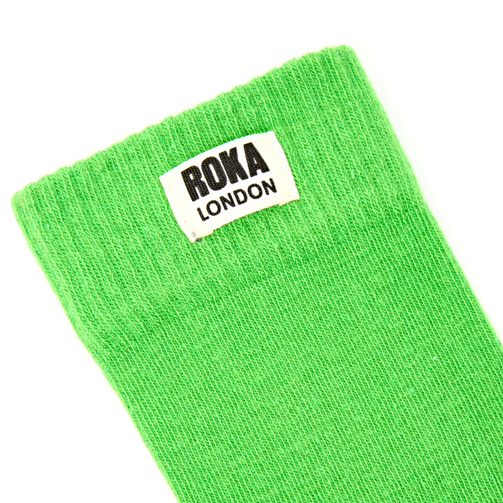 Wimbledon Crew Socks for Women in Online Lime