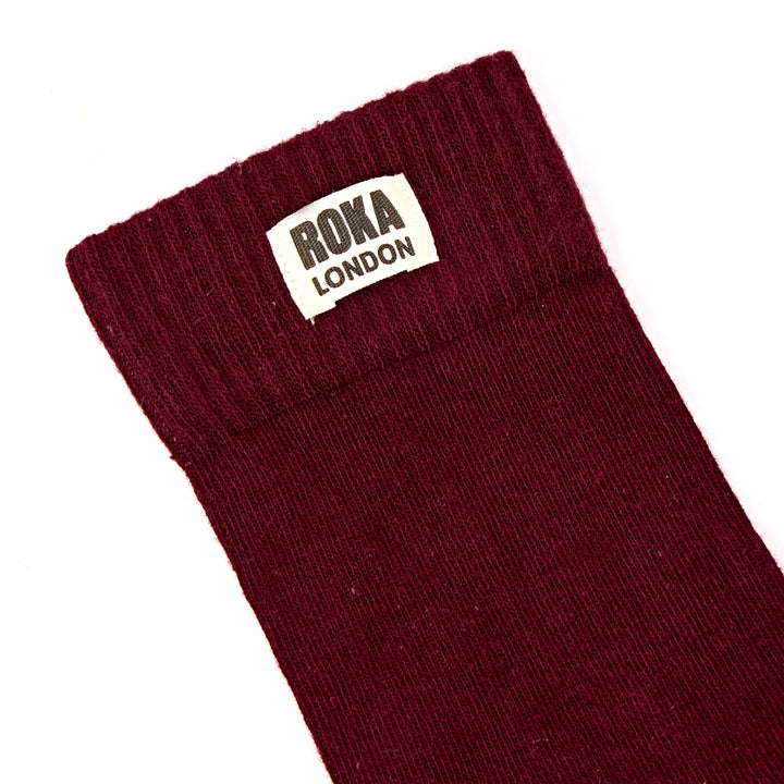 Wimbledon Crew Socks for Women in Plum