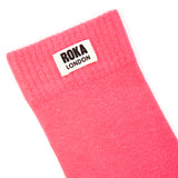 Wimbledon Crew Socks for Women in Sugar Coral