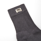 Wimbledon Crew Socks for Women in Faded Black
