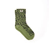 Wimbledon Crew Socks for Women in Green Animal