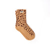 Wimbledon Crew Socks for Women in Leopard Sand