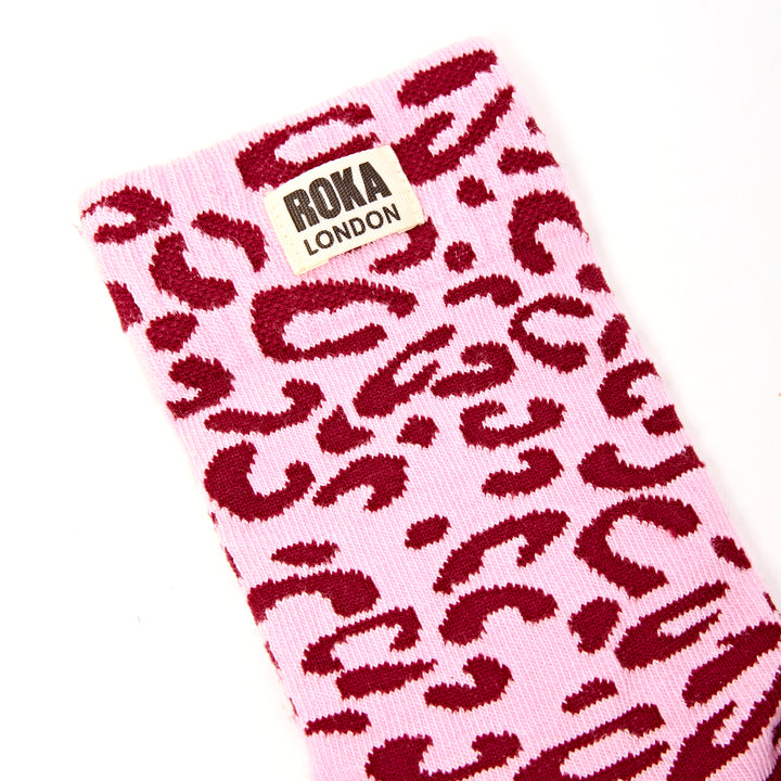 Wimbledon Crew Socks for Women in Vintage Ruby