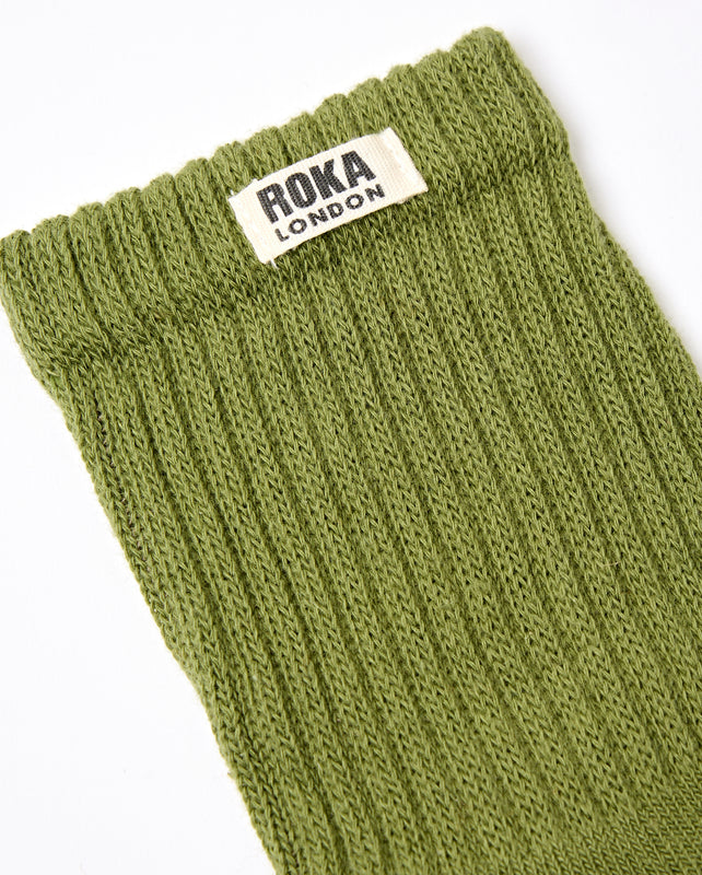 Windsor Crew Socks for Men in Avocado