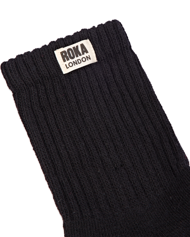 Windsor Crew Socks for Men in Black