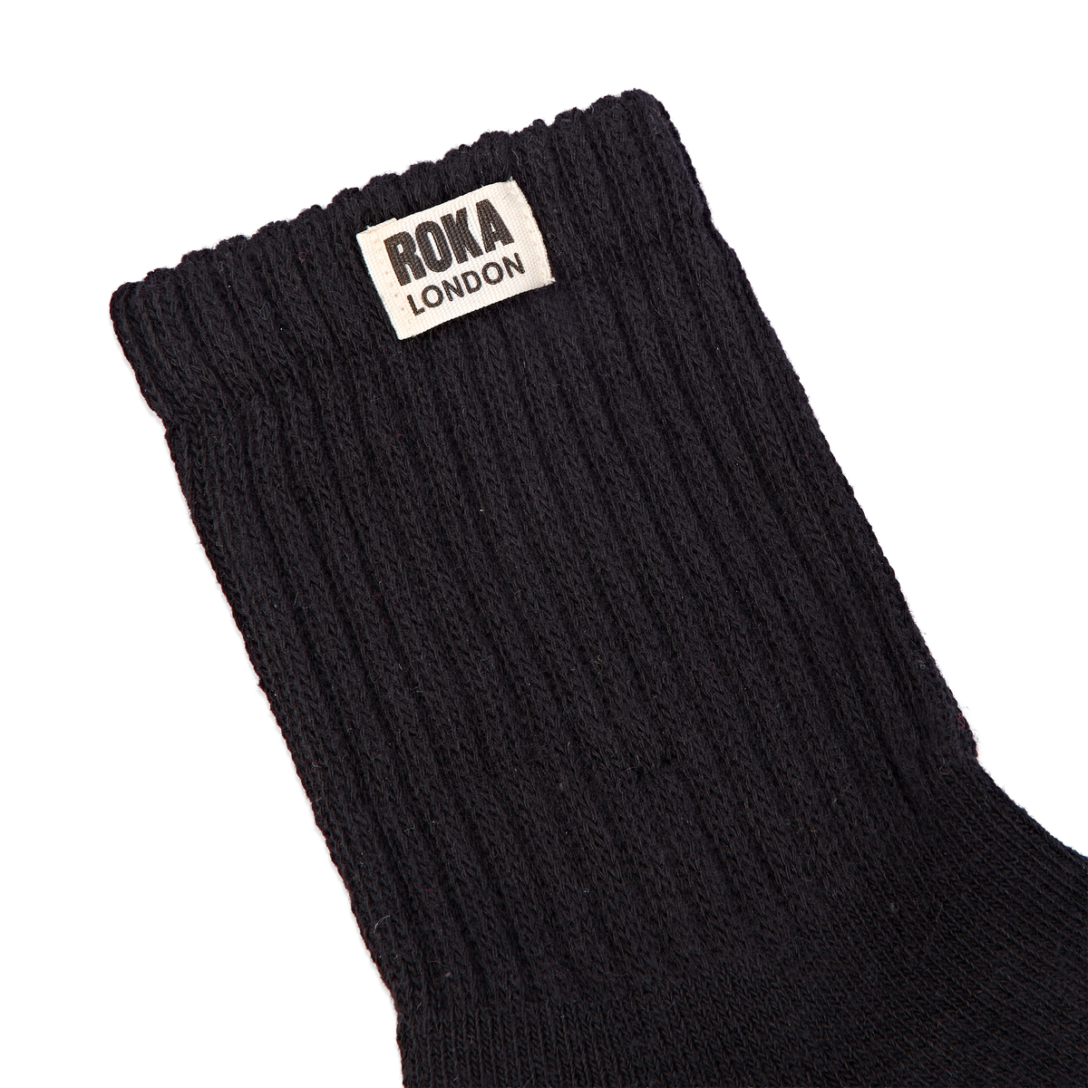 Windsor Crew Socks for Men in Black