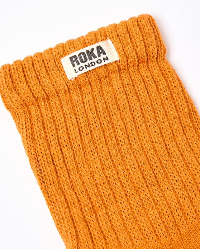 Windsor Crew Socks for Men in Burnt Orange