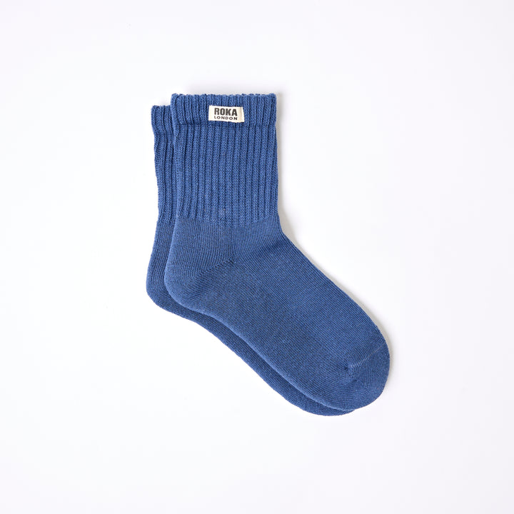 Windsor Crew Socks for Men in Coastal Blue