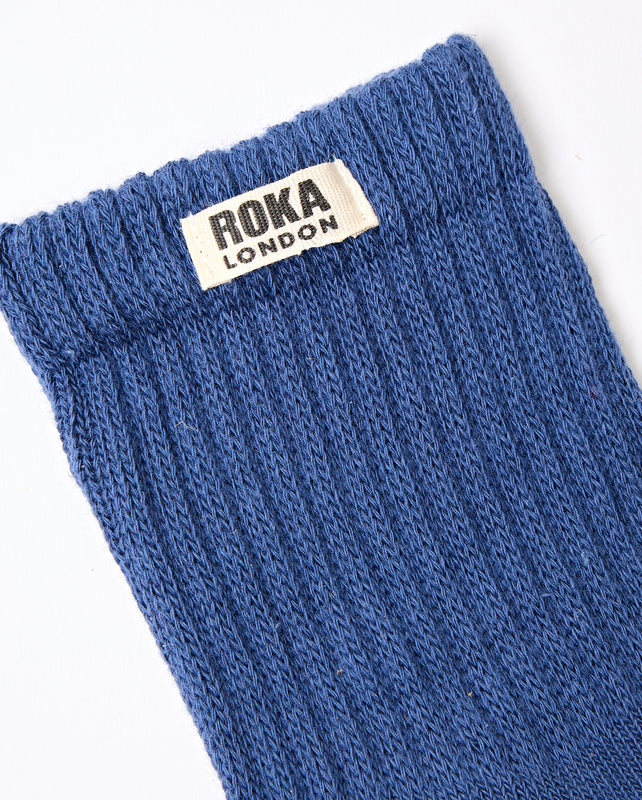 Windsor Crew Socks for Men in Coastal Blue
