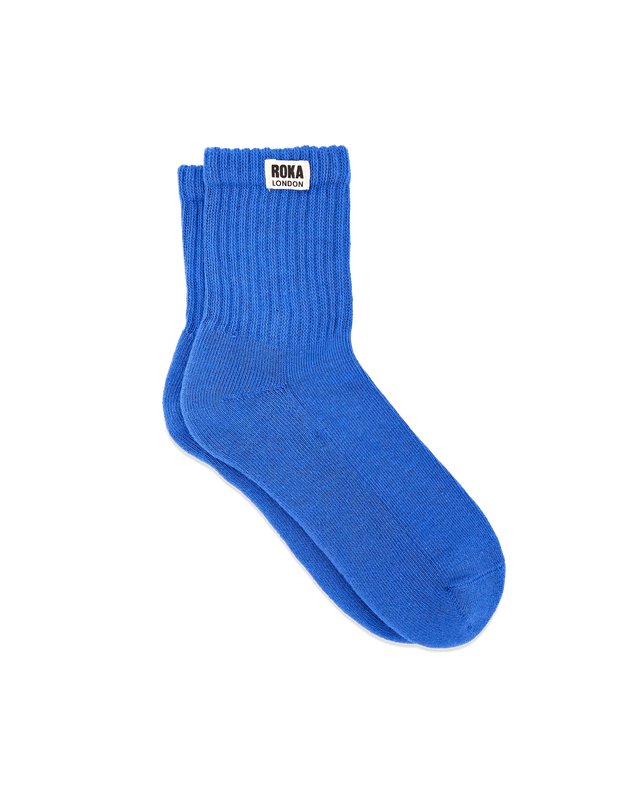 Windsor Crew Socks for Men in Malibu Blue