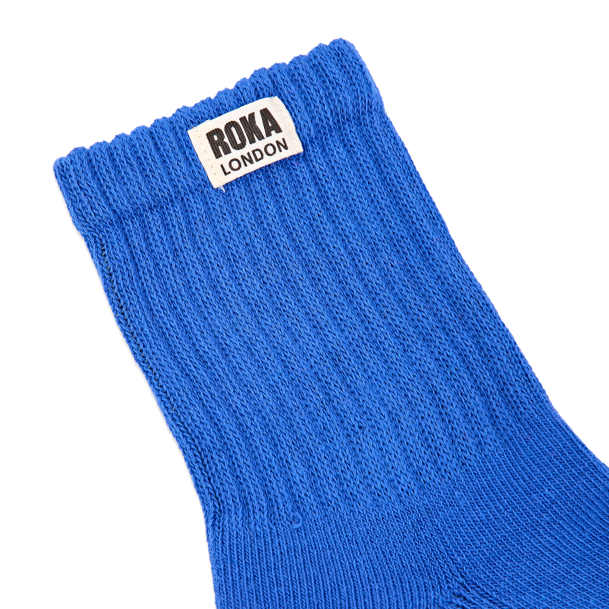 Windsor Crew Socks for Men in Malibu Blue