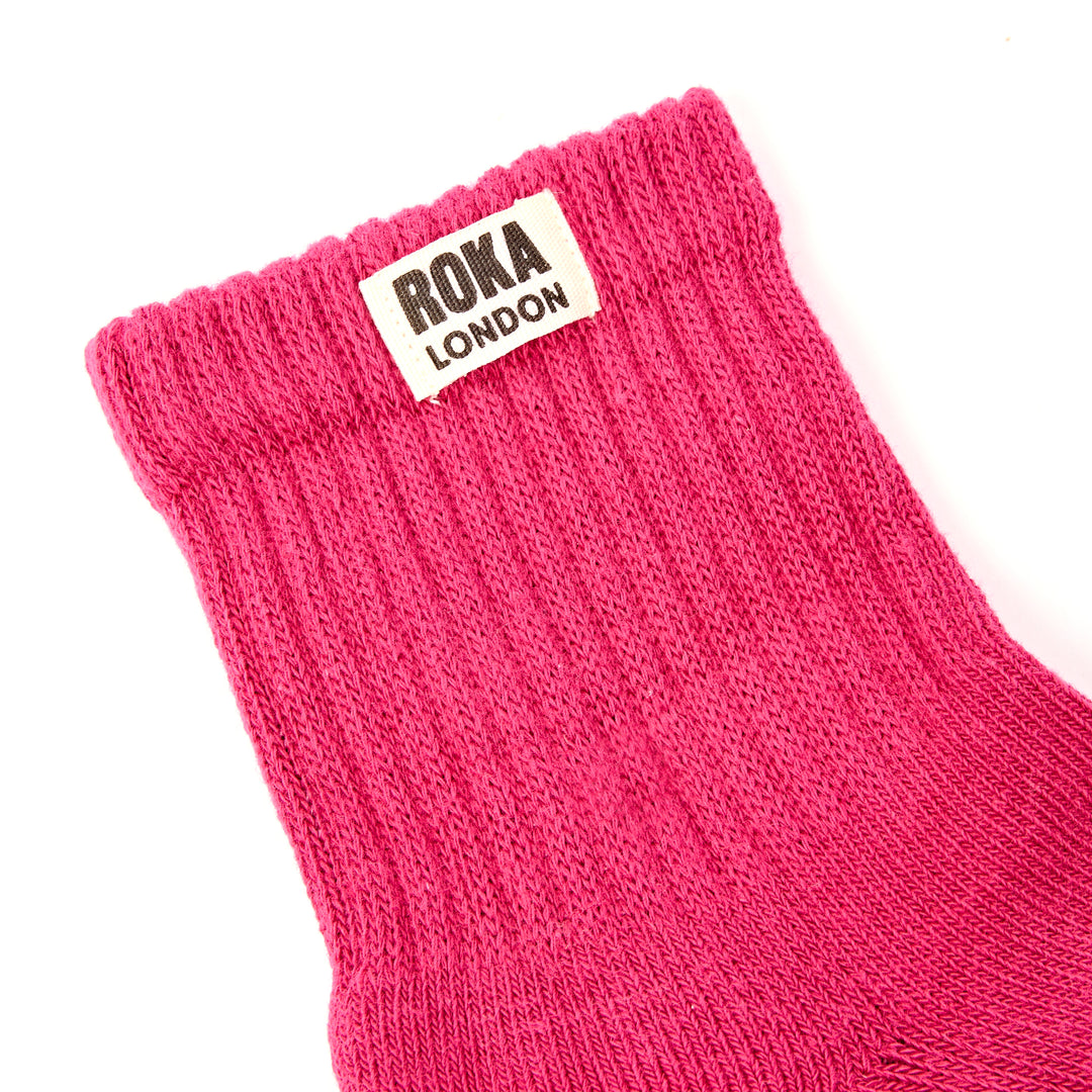 Windsor Crew Socks for Women in Granita Red