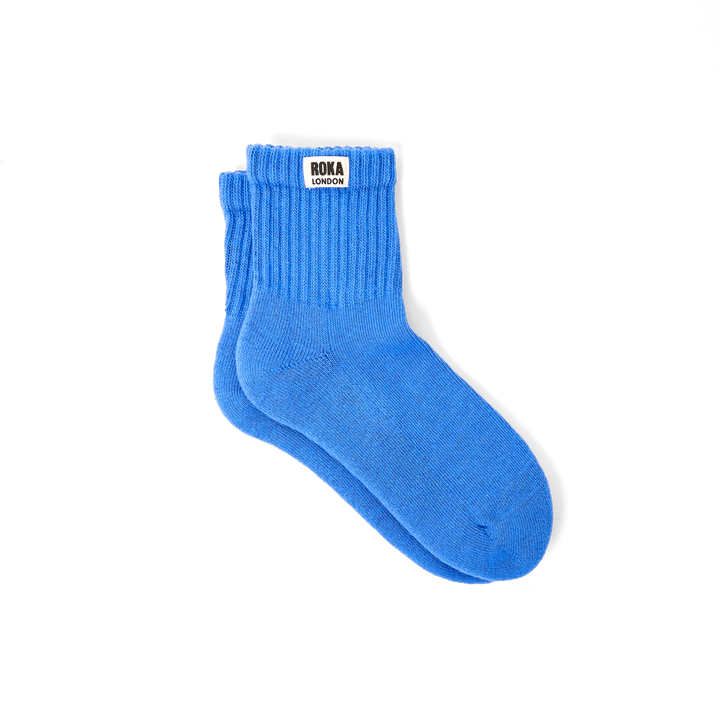Windsor Crew Socks for Women in Malibu Blue