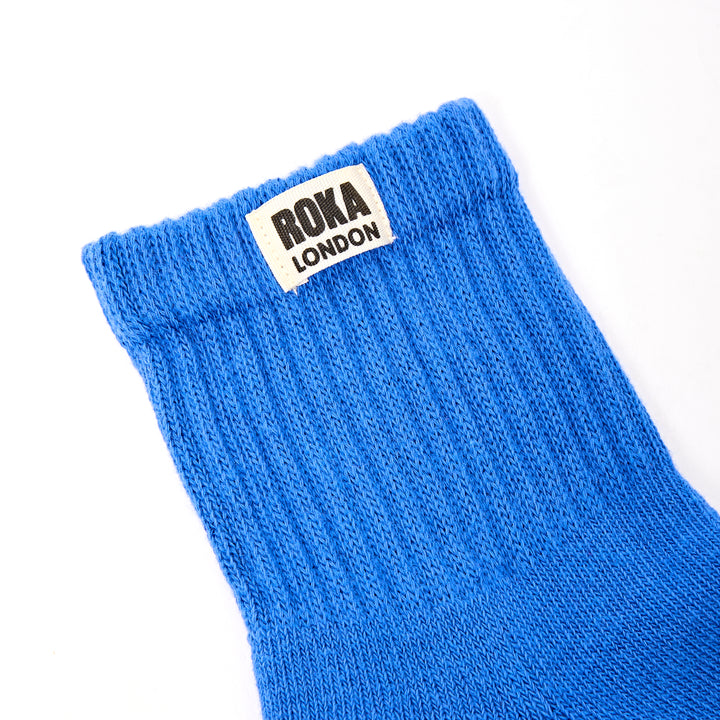 Windsor Crew Socks for Women in Malibu Blue