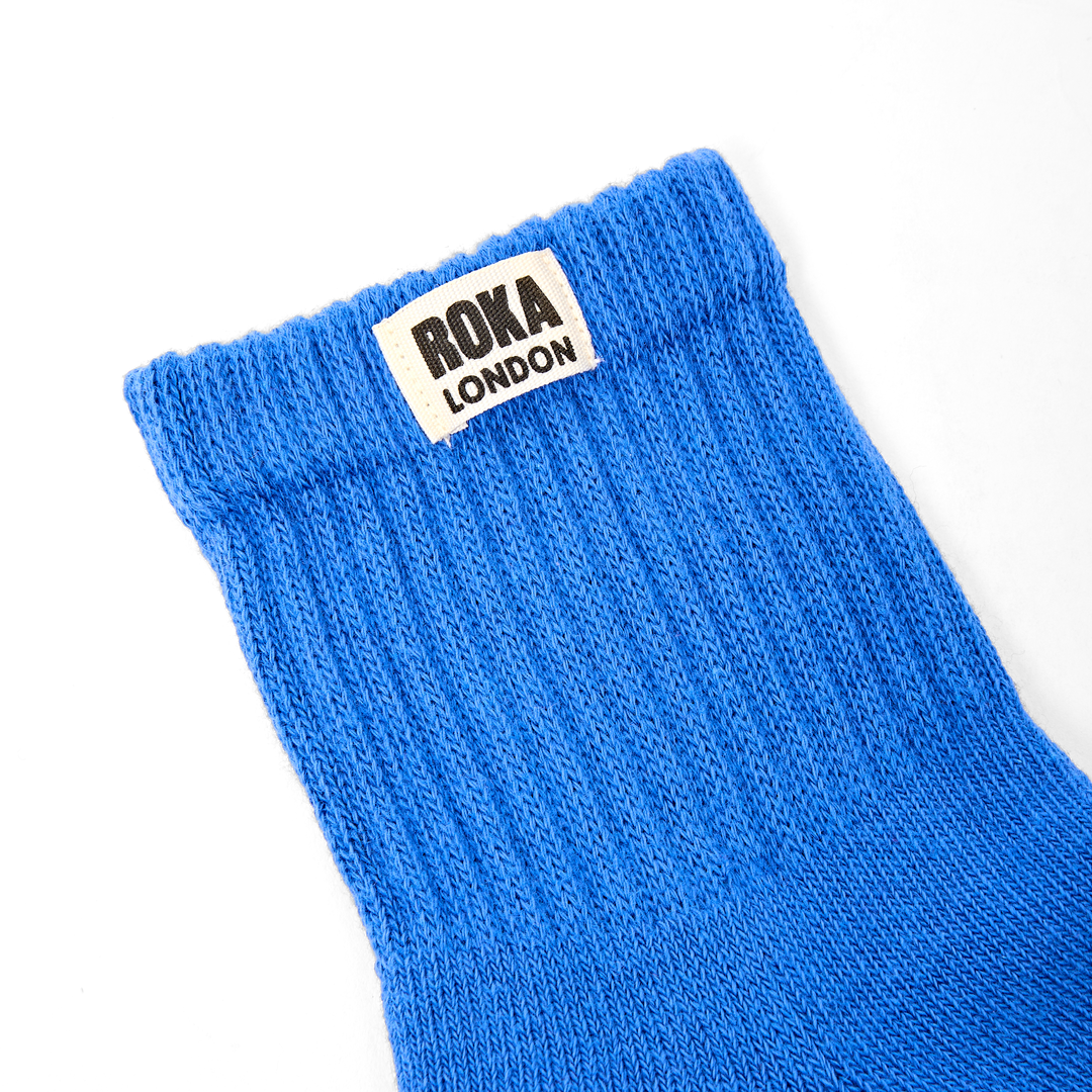 Windsor Crew Socks for Women in Malibu Blue