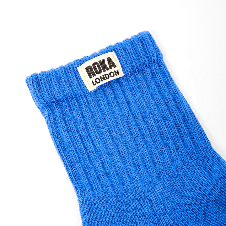 Windsor Crew Socks for Women in Malibu Blue