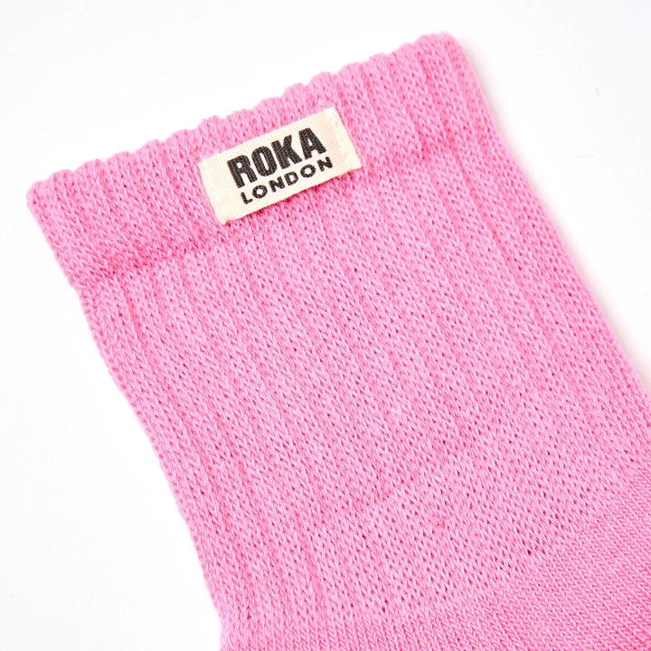 Windsor Crew Socks for Women in Pink Carnation