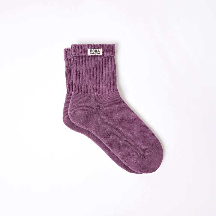 Windsor Crew Socks for Women in Berry