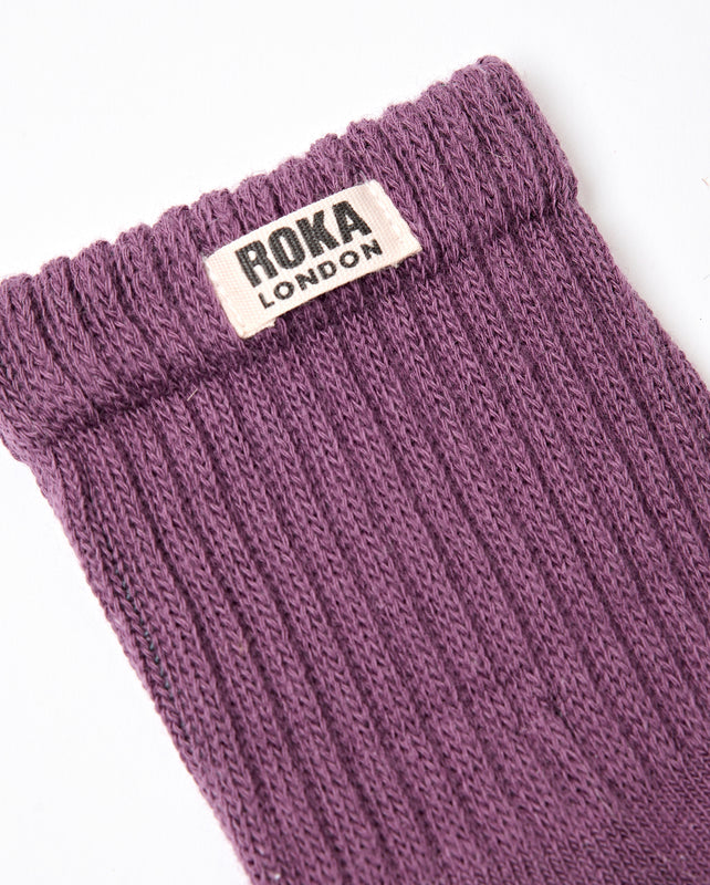 Windsor Crew Socks for Women in Berry