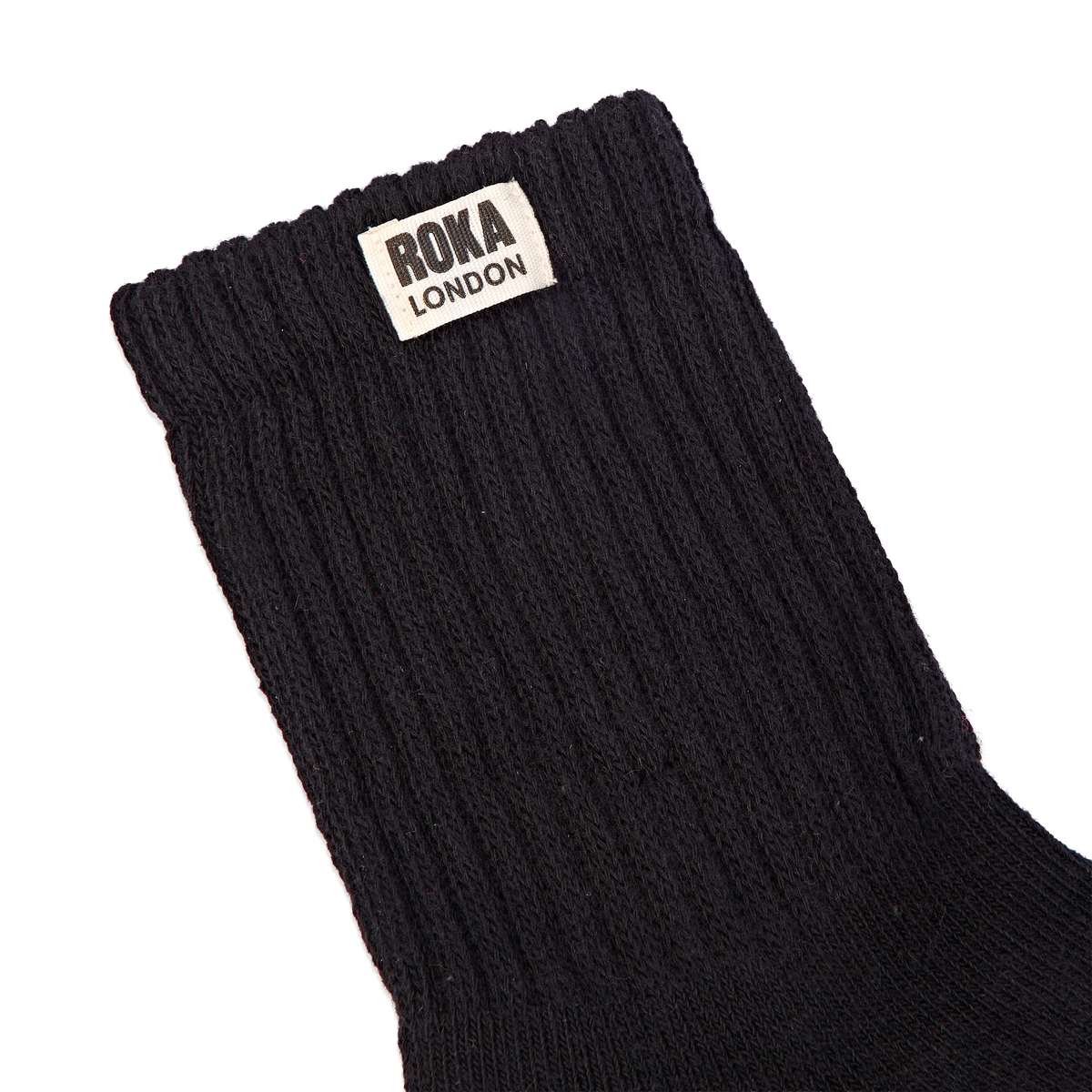 Windsor Crew Socks for Women in Black