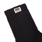 Windsor Crew Socks for Women in Black
