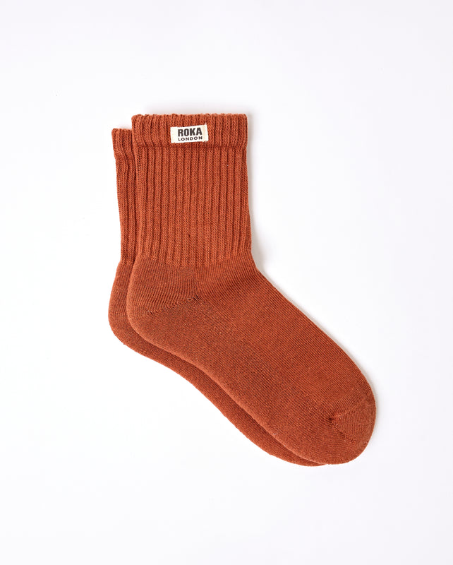 Windsor Crew Socks for Women in Bran