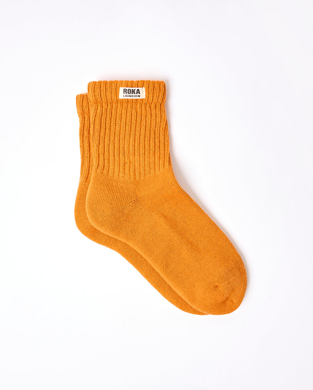 Windsor Crew Socks for Women in Burnt Orange