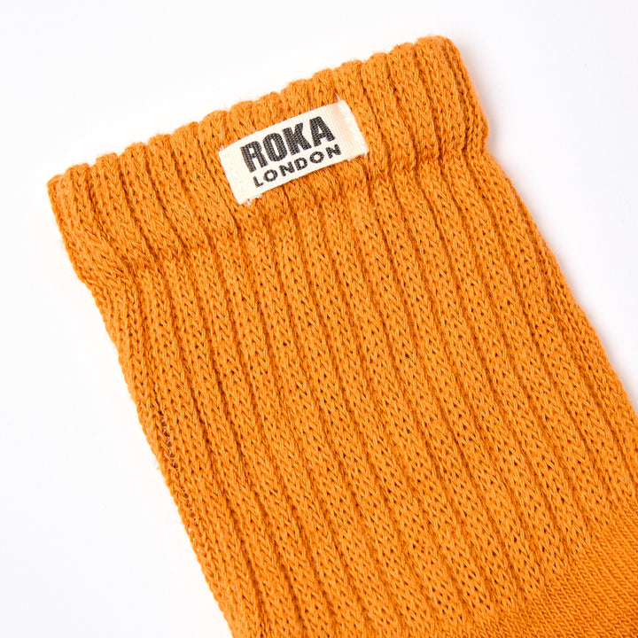 Windsor Crew Socks for Women in Burnt Orange